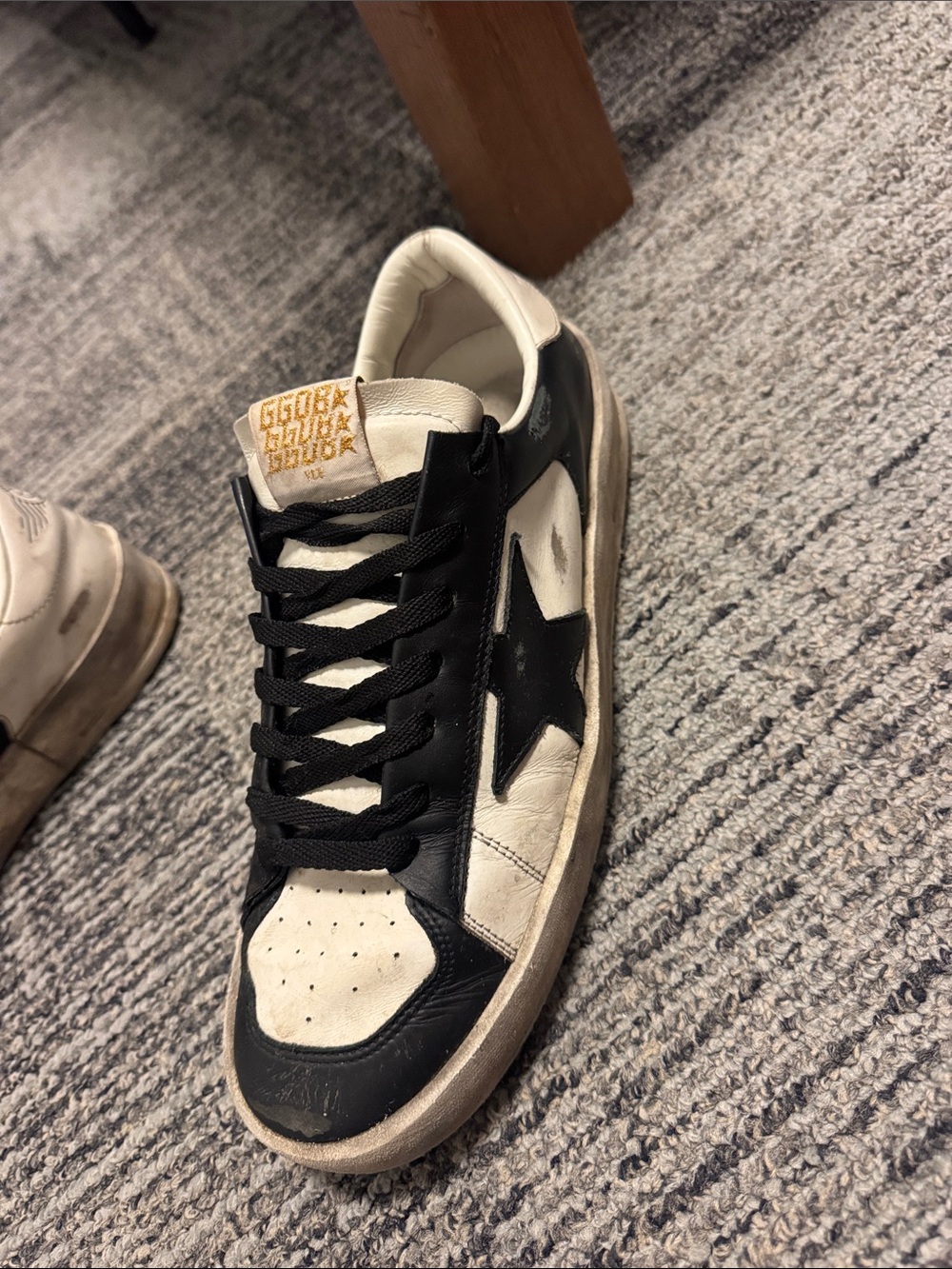 Golden Goose Stardan in white and black leather